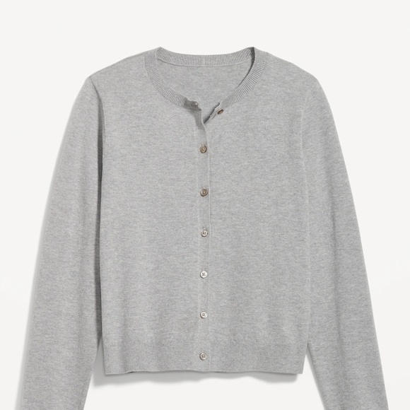 NWT OLD NAVY SoSoft Lite Cropped Cardigan SWEATEMedium Heather Gray X LARGE - Picture 1 of 5